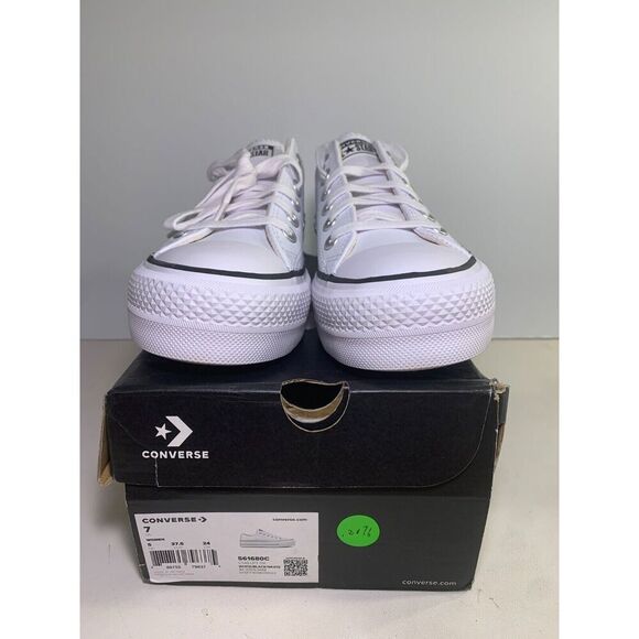 Converse White Low-Top Athletic Shoes - Picture 2 of 5